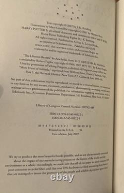 Lot de livres Harry Potter complets reliés, 1 à 7, 1re édition américaine