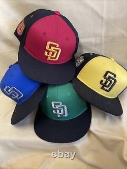 Nouvelle nuit à thème Harry Potter des San Diego Padres - Ensemble complet de 4 chapeaux Gryffondor.