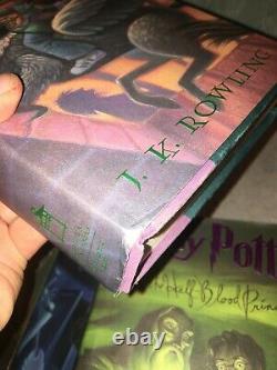 Original Complete Harry Potter Hardcover Book Set #1 7 Jk Rowling 1er Ed Hcdj