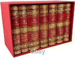 ROWLING - Coffret de 7 livres Harry Potter, ensemble complet, reliure en cuir, version UK