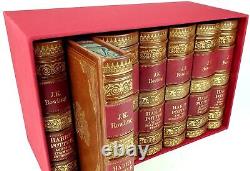 ROWLING - Coffret de 7 livres Harry Potter, ensemble complet, reliure en cuir, version UK