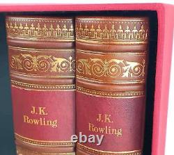 ROWLING- Coffret de 7 livres de Harry Potter, ensemble complet, reliure en cuir