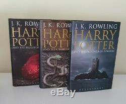 Rare Complete Harry Potter Uk Hardcover Adulte Coffret 1-7 1er Ed Jk Rowling