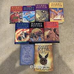 Série complète Harry Potter Set 9 livres de romans en couverture rigide et brochée, Le Conte de Beedle le Barde