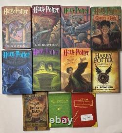 Set complet Harry Potter 1-7 en couverture rigide et extras, 1re édition, livres 5-7, 1er tirage