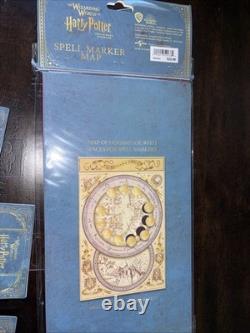Universal Studios Harry Potter Carte des marqueurs de sorts de Pré-au-Lard + 11 pièces COMPLÈTE