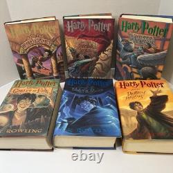 Véritable 1ère Édition 1er État Ensemble de Livres HC Harry Potter 1-7 J. K. Rowling À LIRE Des
