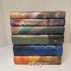 Véritable 1ère Édition 1er État Ensemble de Livres HC Harry Potter 1-7 J. K. Rowling À LIRE Des