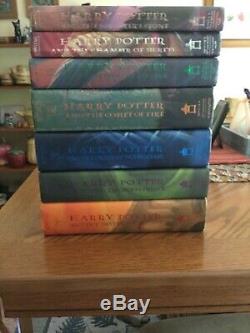Vg Jeu Complet De 7 Hc Dj First Editions 1er Print Harry Potter Par J K Rowling