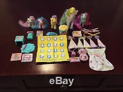 Vintage G1 Mon Parti Little Party Pony Mlp Slumber Presque Complet Accessoires Sommeil